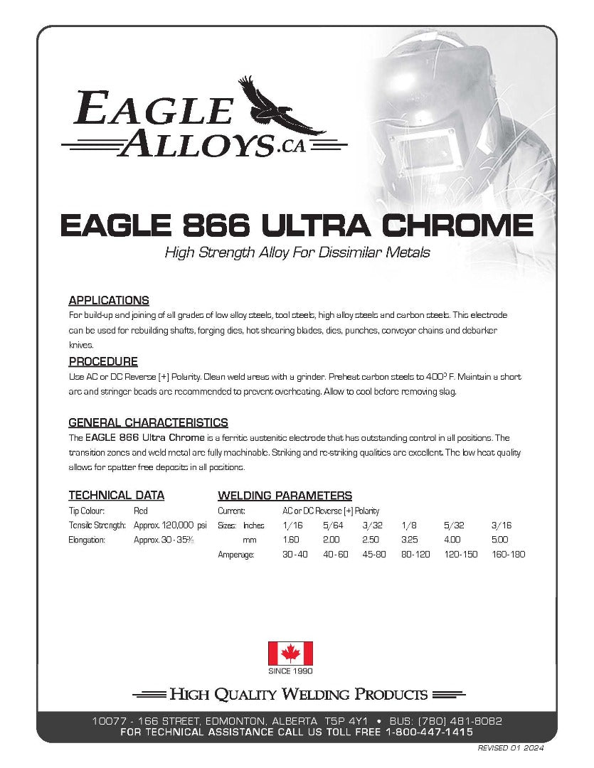 EAGLE 866 ULTRA CHROME High Strength Alloy For Dissimilar Metals PDF