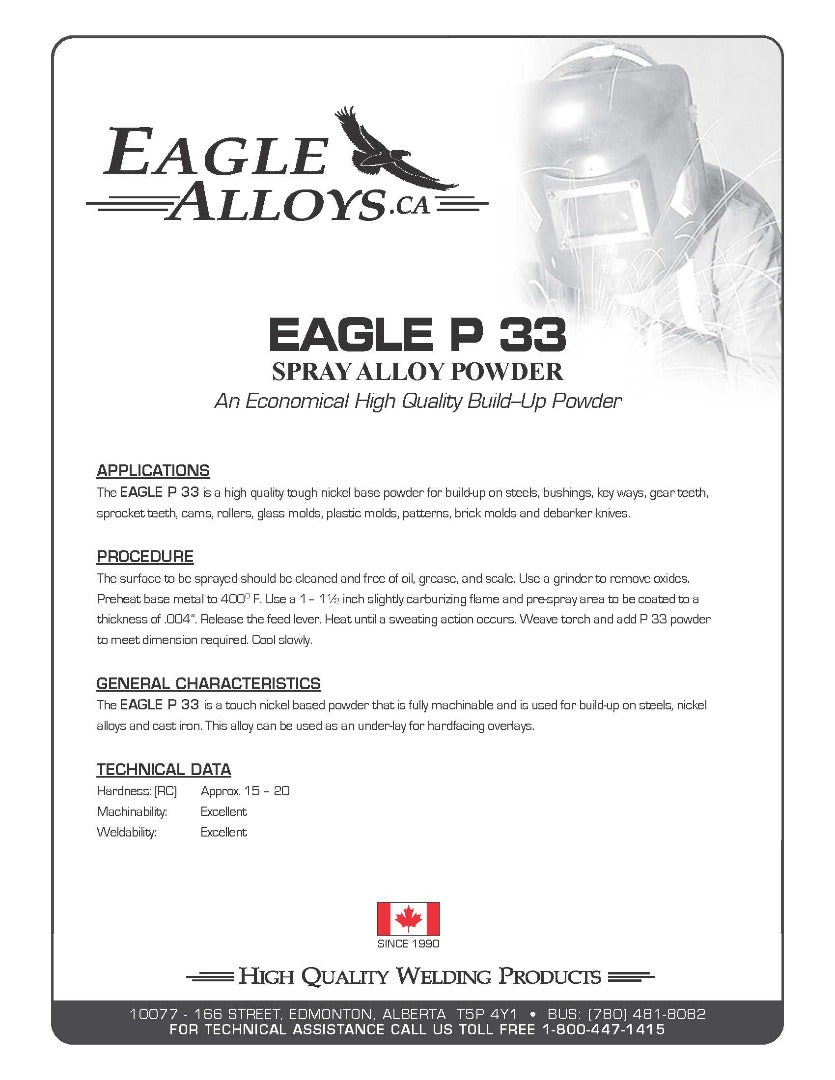 EAGLE P33 SPRAY ALLOY POWDER | An Economical High Quality Build-Up Powder PDF