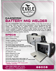 Eagle-EA40205M-battery-powered-mig-welder-portable specs