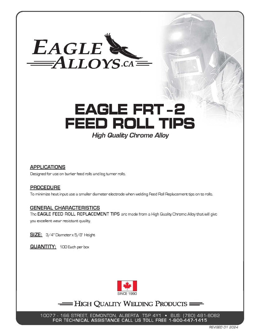 EAGLE FRT 2 FEED ROLL TIPS | High Quality Chrome Alloy PDF